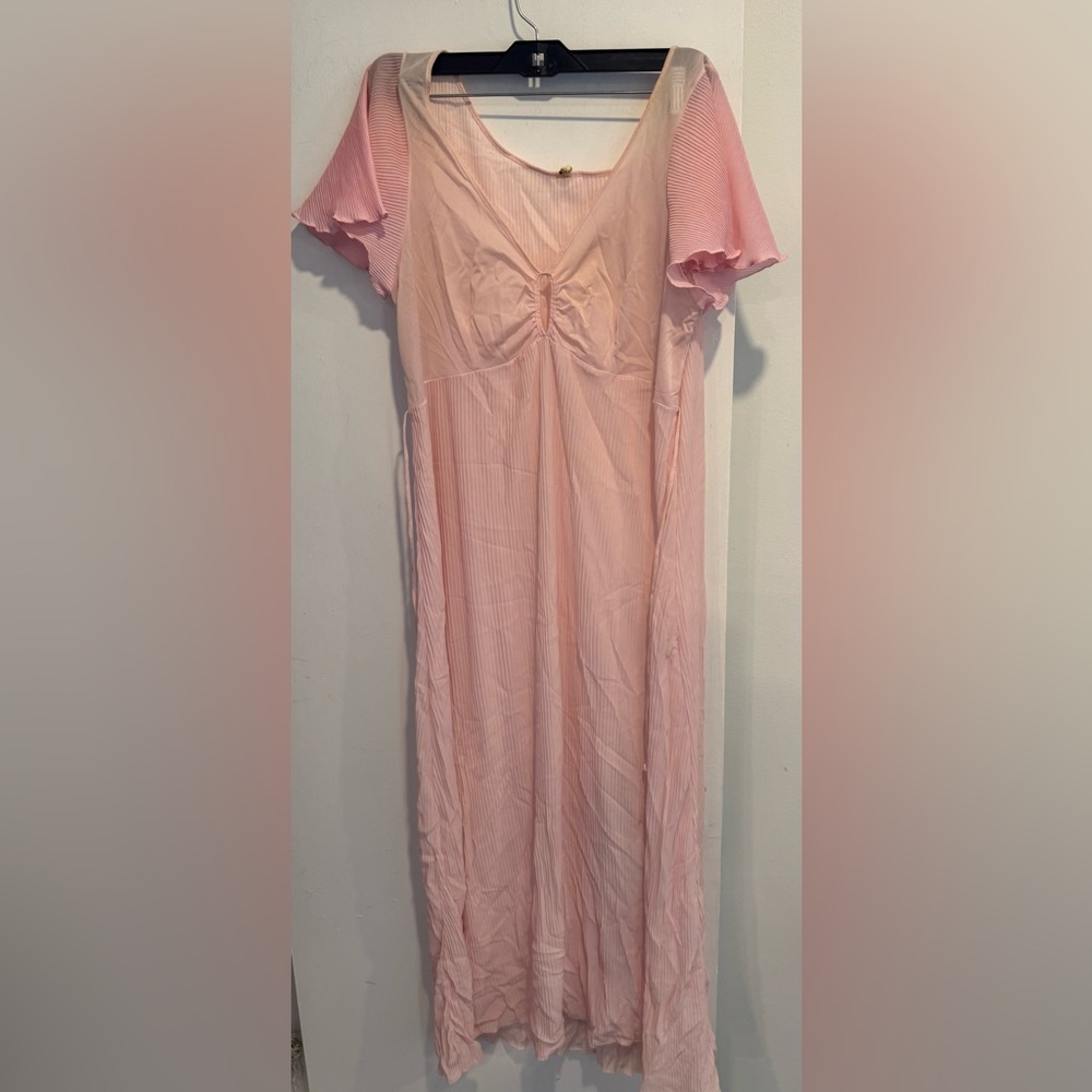 Vintage Arabéla maxi nightgown lingerie cut out pleats sheer 70s sleep dress XXL